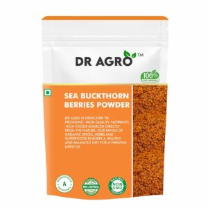 DR AGRO Himalayan Sea Buckthorn Berry Powder, Nourish Skin Quality Source of Vitamins and Nutrients, Dry Sea Buckthorn Berry, Rich In Omega, Fatty Acids 200gm