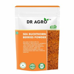 DR AGRO Himalayan Organic Sea Buckthorn Berries Powder, Rich In Omega, Vitamin E, Vitamin C - Pure & Natural, Sea Buckthorn Berry Powder For Skin (100 GM)