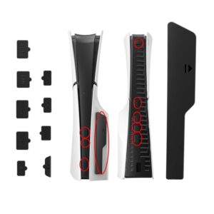 MIMSTEL PS5 Silicone Plugs Protector Antidust Cover Dust Plug for PS5 9Pcs Dust Cover Kit for PS5-PS5 Slim Console Dustproof Playstation 5 Disk-Digital Console Slim PS5 Accessories