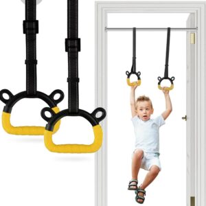 MIMSTEL Indoor and Outdoor Pull-up Bar Home Exercise 400 Kg Loading Robust Gymnastic Ring Home Fitness Equipment 1 Pair Kids Gymnastic Rings Adjustable Gymnastic Ring 200 cm for Kids Under 1.4M