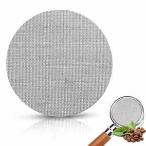 MISMTEL 1.7mm Thickness 150m 316 Stainless Steel Screen Filter Basket Compatible with Espresso Machine 51mm Reusable Puck Screen for Espresso Portafilter