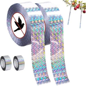 WUDIQ 2 PCS Bird Scare Tape Ribbon Double Sided